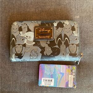 Loungefly Disney Villains Black & Gray Wallet